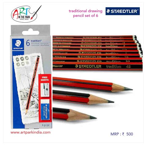 STAEDTLER TRADITIONAL DRAWING PENCIL SET 6-61 110 C6 – Artparkindia