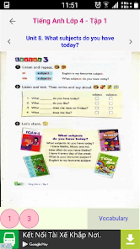 Tieng Anh Lop 4 English 4 T1 for Android 無料ダウンロード