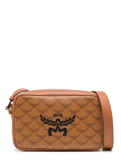 MCM Small Himmel Lauretos Canvas Crossbody Bag Farfetch