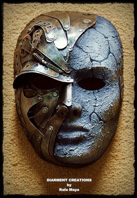 Steampunk Metal Stone Mask Handmade Size Full Face Materials