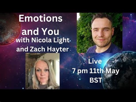 Live Stream With Nicola Light And Guest Zach Hayter Emotions And You