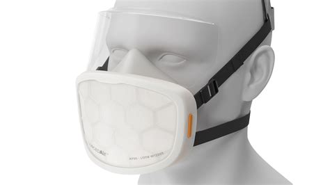 3d Respirator With Visor Forgedair White Model Turbosquid 2161848