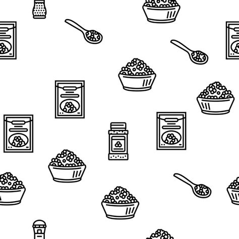 Black Pepper Aromatic Hot Spice Vector Seamless Pattern Vector Art At Vecteezy