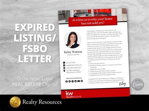 Expired Listing Letter Fsbo Letter Real Estate Letter Template