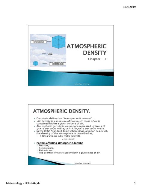 Chapter 3 ATMOSPHERIC DENSITY | Download Free PDF | Atmosphere Of Earth ...