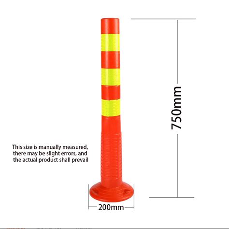 Pu Rubber Reflective Road Isolation Road Anti Collision Warning Column