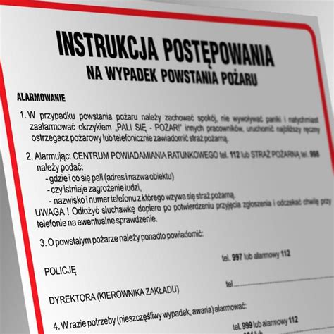 Tdc Instrukcja Ppo Wykonywania Prac Niebezpiecznych Po Arowo X