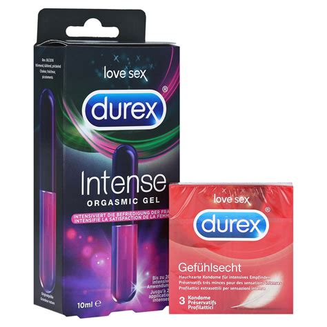 DUREX Intense Orgasmic Gel + gratis DUREX Gefühlsecht Kondome 10 ...