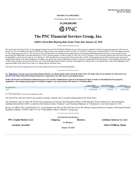 Fillable Online B The Pnc Financial Services Group