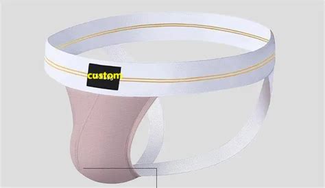 Oem Odm Sexy Solid Color Thong Gay Mid Waist Briefs With Striped Ribbon Comfortable And Loose