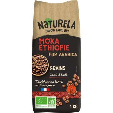 Caf Grain Moka Ethiopie Naturela Le Paquet De Kg Prix Carrefour