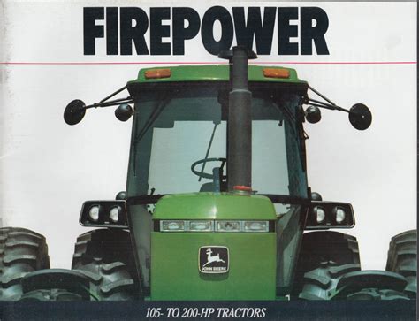 John Deere Brochure 105 200 HP Tractors 4055 4255 4455 4555 4755 4955 1990