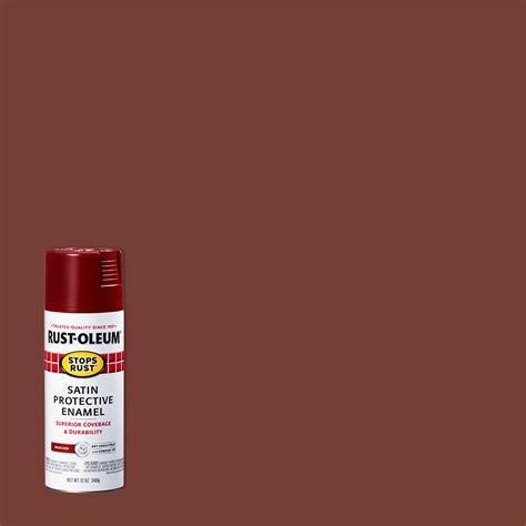 Brick Red, Rust-Oleum Stops Rust Satin Protective Enamel Spray Paint ...