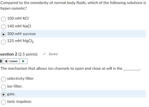 Solved Compared To The Osmolarity Of Normal Body Fluids Chegg