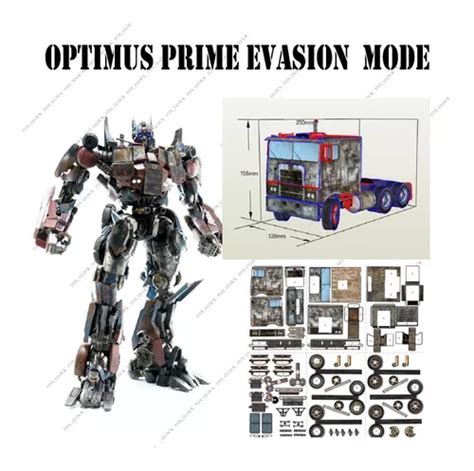 Optimus Prime Transformers Evasion Mode Papercraft