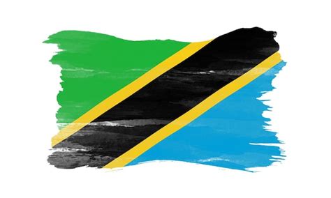 Premium Photo Tanzania Flag Brush Stroke National Flag