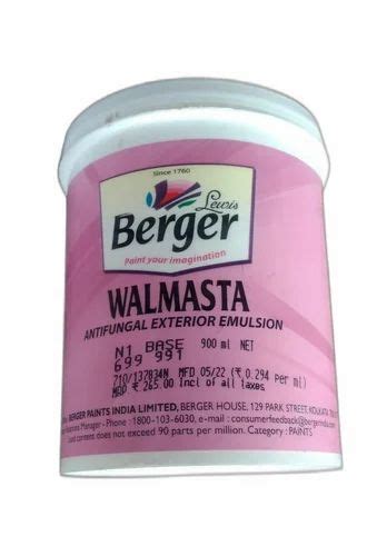 Berger Walmasta Antifungal Exterior Emulsion Paints Ml At Best