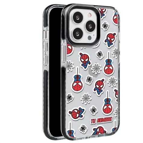 Funda Para iPhone Spiderman Marvel Tu Nombre Personalizada Envío gratis