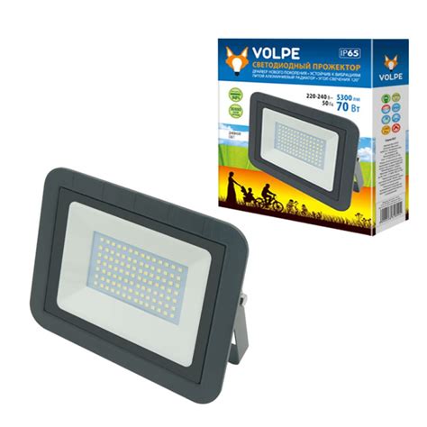 Светодиодный прожектор Volpe ULF-Q511 70W/DW IP65 220-240В BLACK UL ...