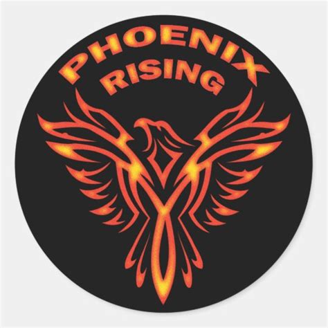 Phoenix Rising Classic Round Sticker