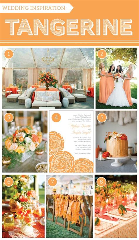 Tangerine Wedding Inspiration Via Delphine Top Wedding Colors Fall