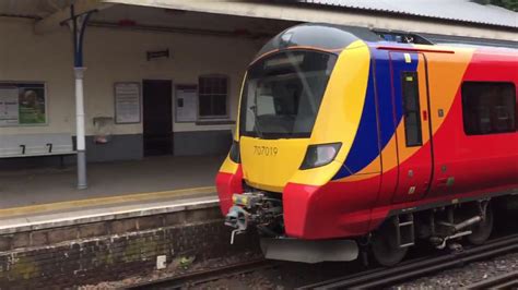 Swr Class 707s Depart London Road Guildford Youtube