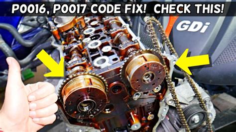 HYUNDAI KIA GDI CODE P0016 P0017 ENGINE LIGHT ON YouTube