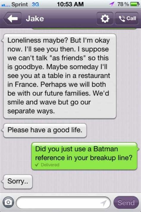 Brutal Yet Funny Break Up Texts Awesomejelly