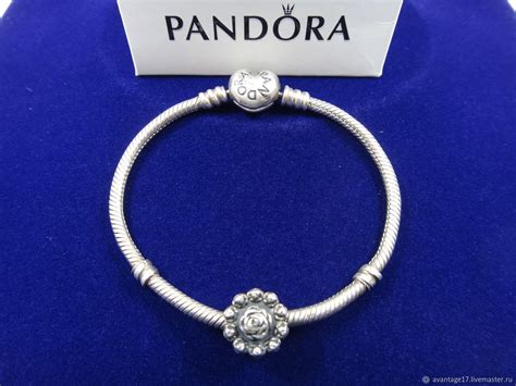 Винтаж: Браслет PANDORA с одним шармом, серебро 925 пробы, 100% ...