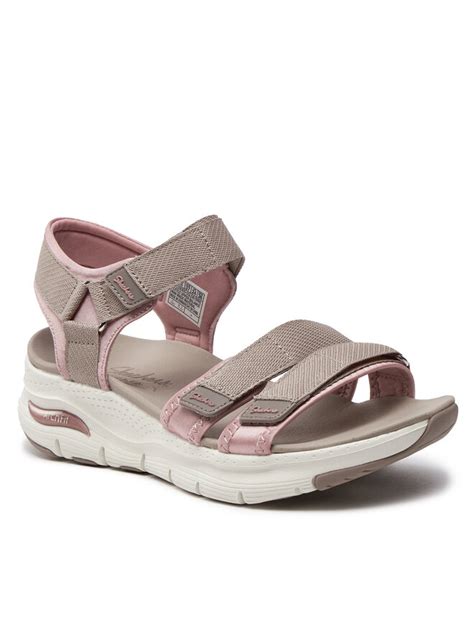 Sandale Skechers Arch Fit Fresh Bloom Tppk Bej Epantofi Ro