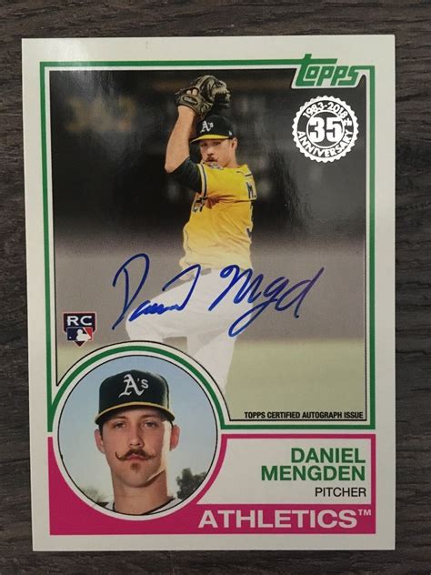 Daniel Mengden 2018 Topps Update 1983 Autograph RC 83A DN RC Auto