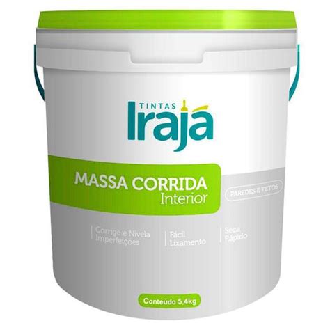 Massa Corrida E Massa Acrilica - Massa Corrida Acrílica Interior 5,4kg - Irajá - Massa Acrílica ...