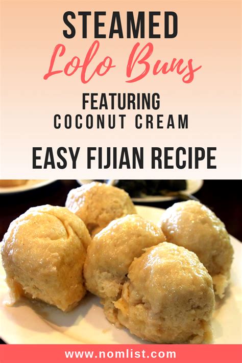 Steamed Lolo Buns Featuring Coconut Cream Easy Fijian Recipe Recipe