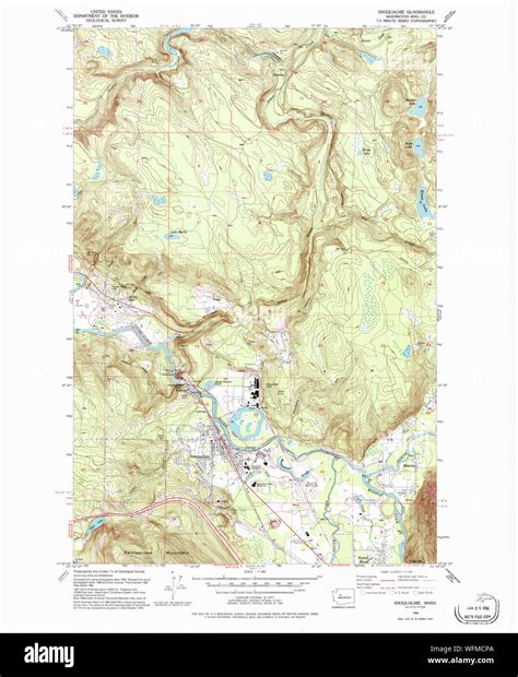 Snoqualmie Washington Map Hi Res Stock Photography And Images Alamy