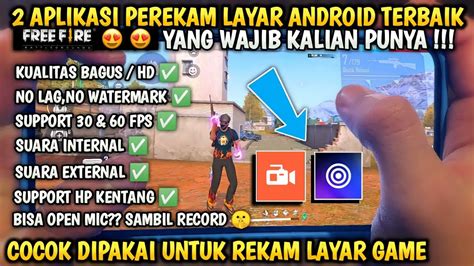 2 APLIKASI PEREKAM LAYAR HP TERBAIK UNTUK GAMERSBisa Record Internal