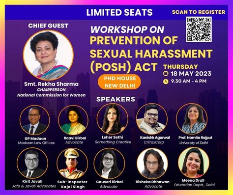 Prevention Of Sexual Harassment Posh Act Awareness Training Workshop