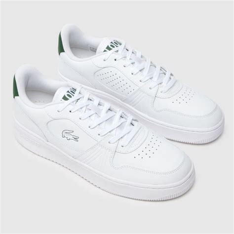 Mens White And Green Lacoste L001 Set Trainers Schuh