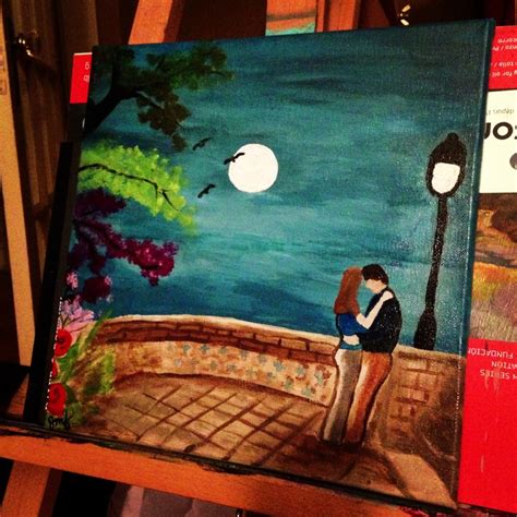 Couple in Love acrylic painting