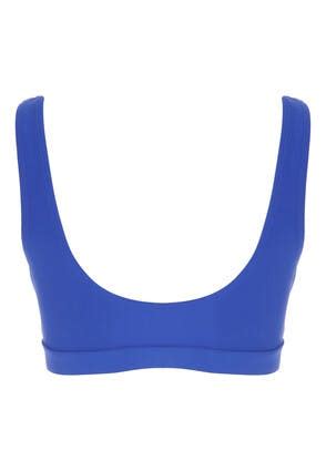 Womens Blue Keyhole Bikini Top Peacocks