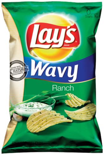 Lay S Wavy Ranch Potato Chips 10 Oz Kroger