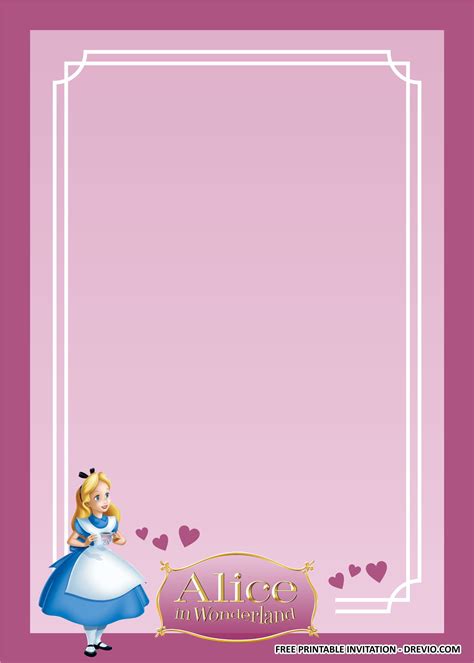 (FREE PRINTABLE) – Alice in Wonderland Birthday Party Kits Template ...