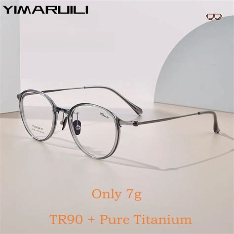 YIMARUILI Ultralight 7g Esnek TR90 Rahat G Zl K Erkekler Saf Titanyum