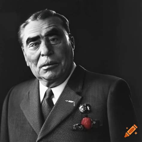 Portrait Of Leonid Brezhnev With A Suspicious Expression On Craiyon