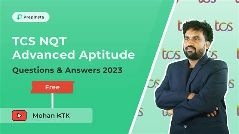 TCS NQT Advanced Aptitude Questions And Answers 2023 2024 YouTube