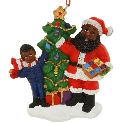 African American Santa Claus Figurines