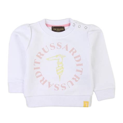 TRUSSARDI KIDS Детски суичър момче цвят бял - OneMoreTrend