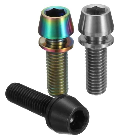 1Pcs M5x16mm Titanium Ti Bolts Allex Hex Bike Stem Tapered Head Screw