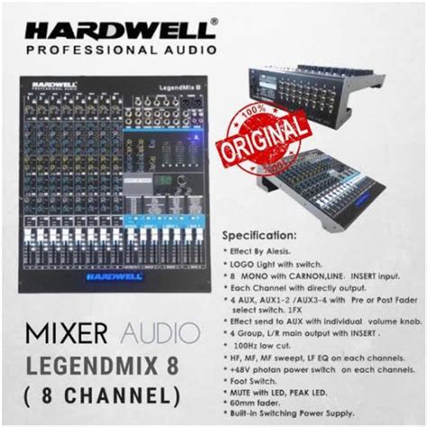 Jual MIXER HARDWELL LEGEND MIX8 MIXER 8 CHANNEL ORIGINAL Shopee Indonesia