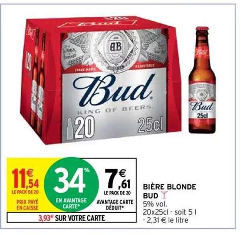 Promo Bi Re Blonde Bud Chez Intermarch Hyper Icatalogue Fr