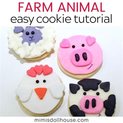 Friendly Farm Animal Cupcakes Cookies Mimis Dollhouse